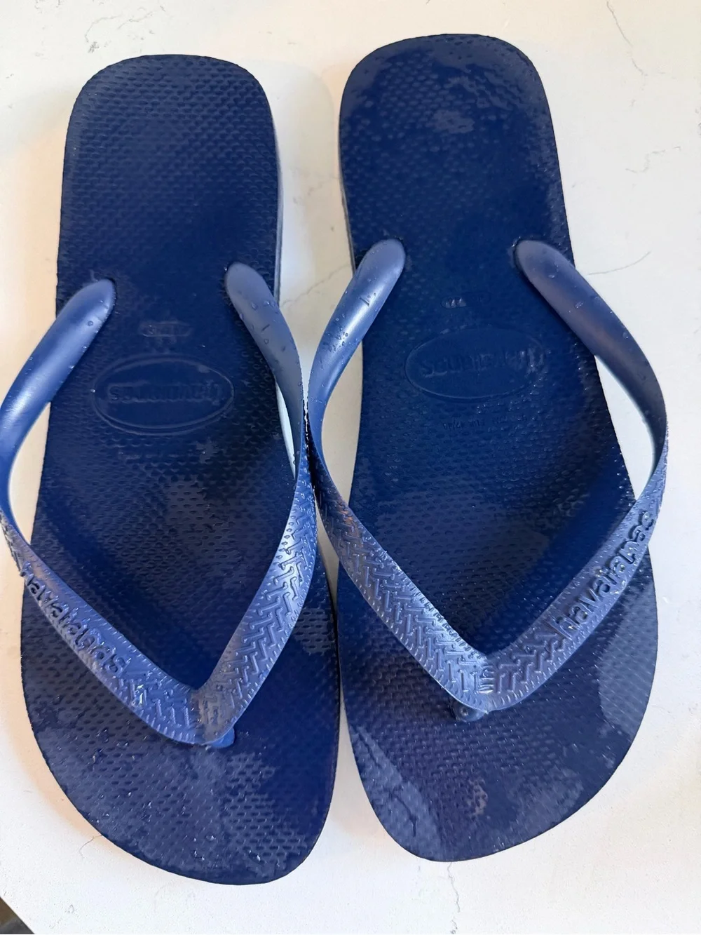 Havaianas Men’s Sz 13 Slim Flip Flop - Navy Blue